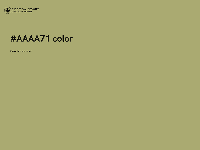 #AAAA71 color image