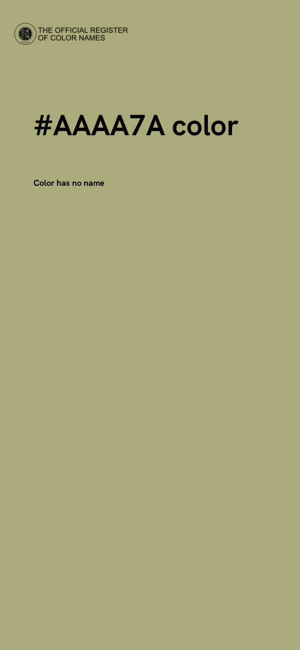 #AAAA7A color image