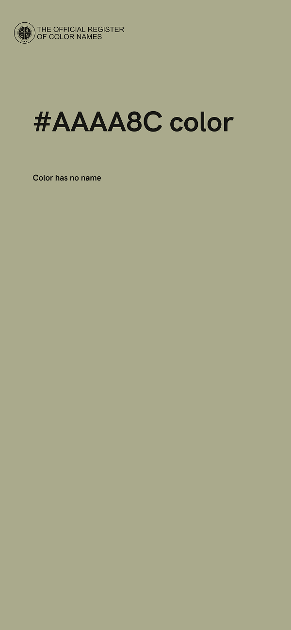 #AAAA8C color image