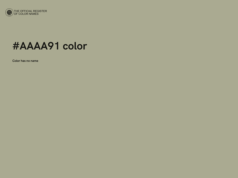 #AAAA91 color image