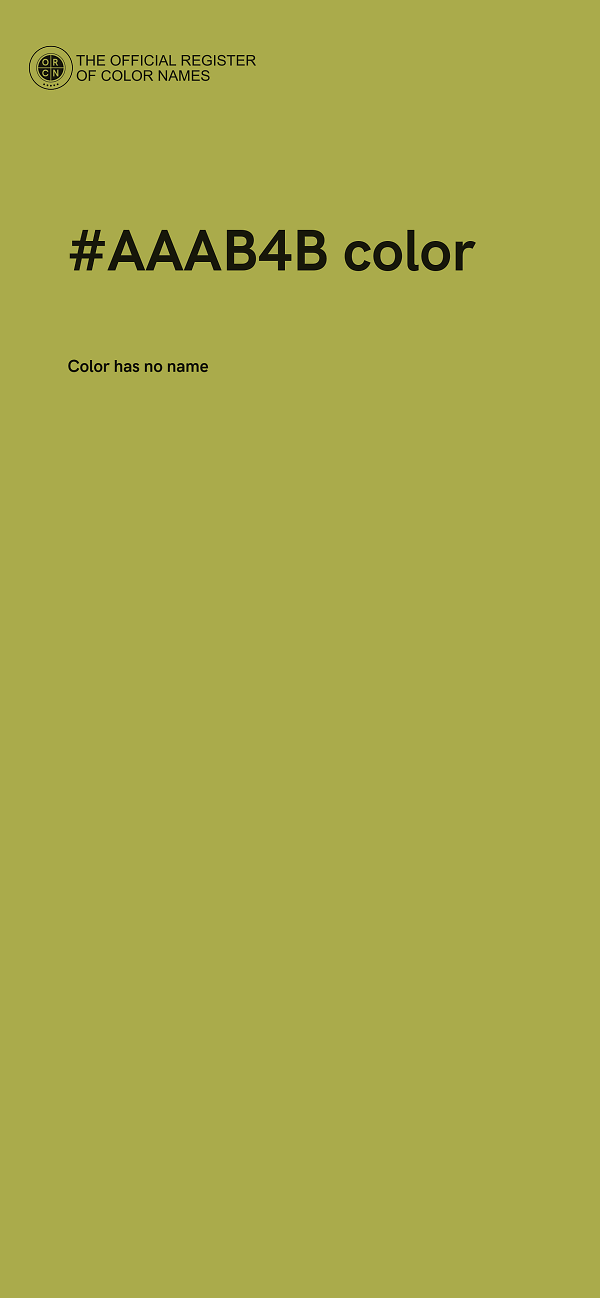 #AAAB4B color image