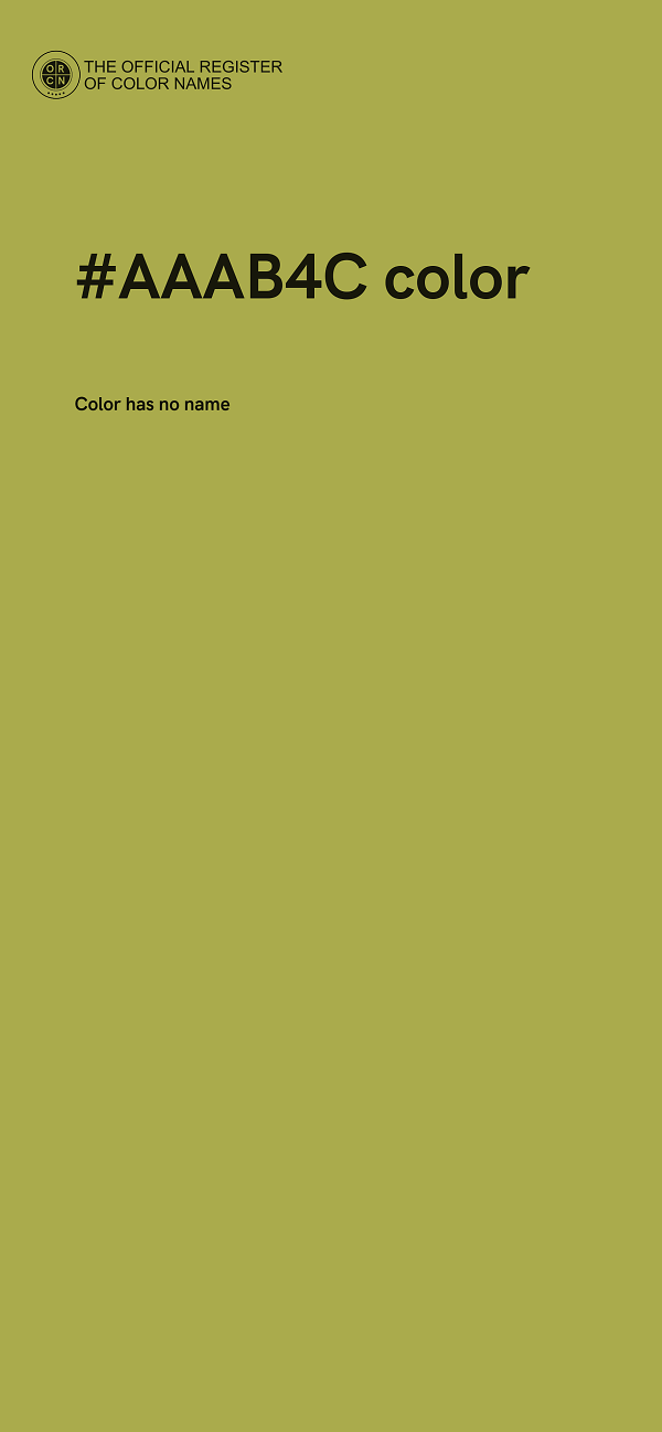 #AAAB4C color image
