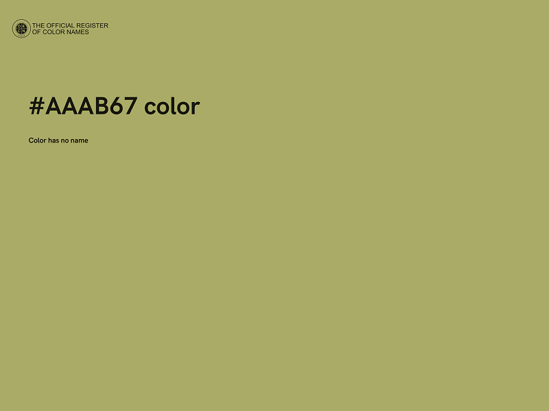 #AAAB67 color image