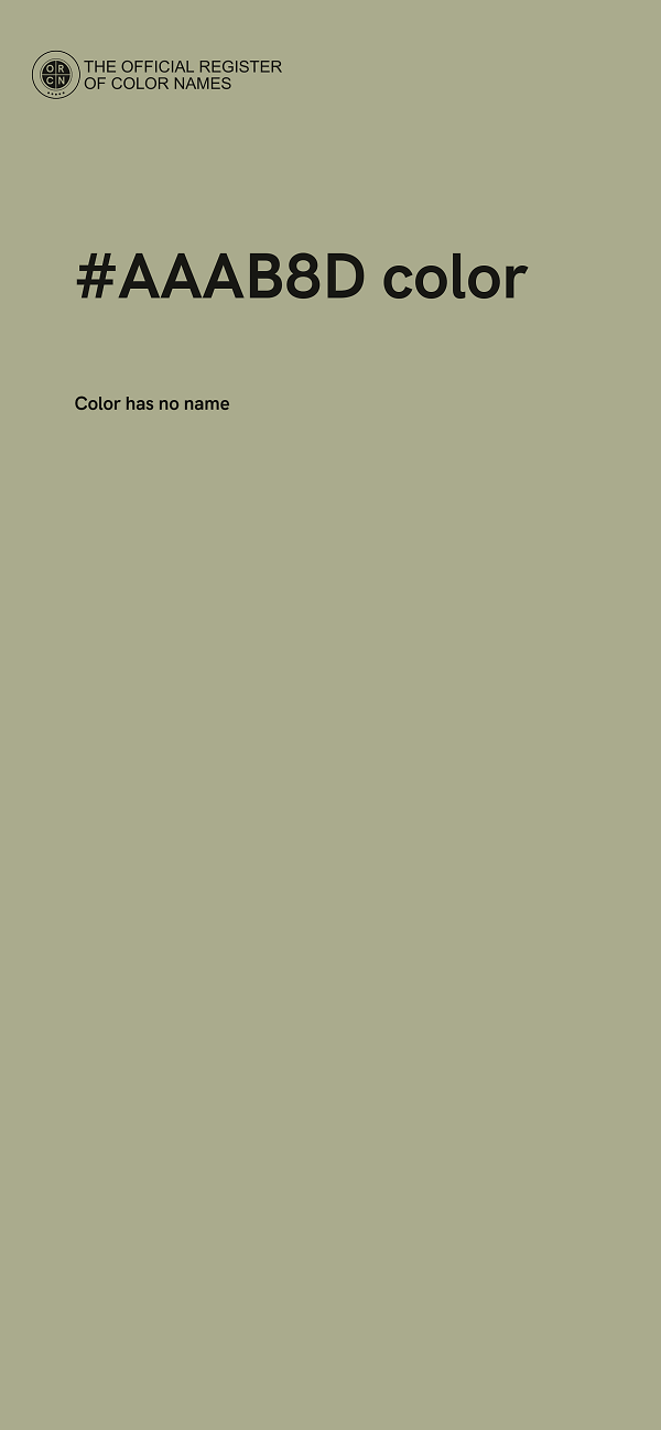 #AAAB8D color image