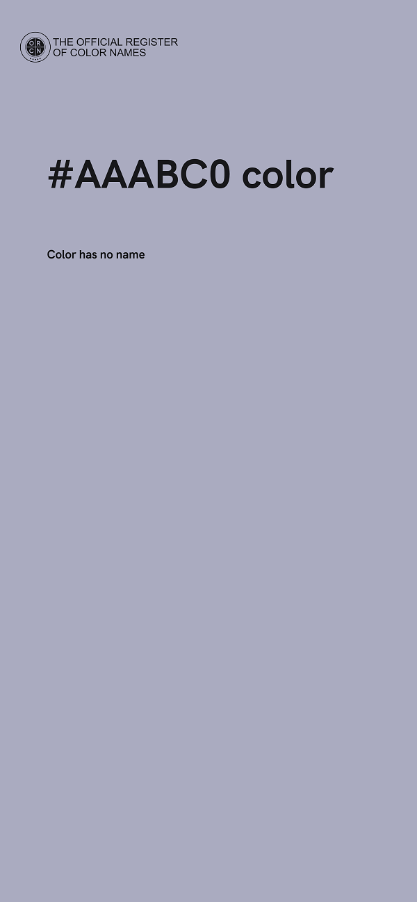 #AAABC0 color image