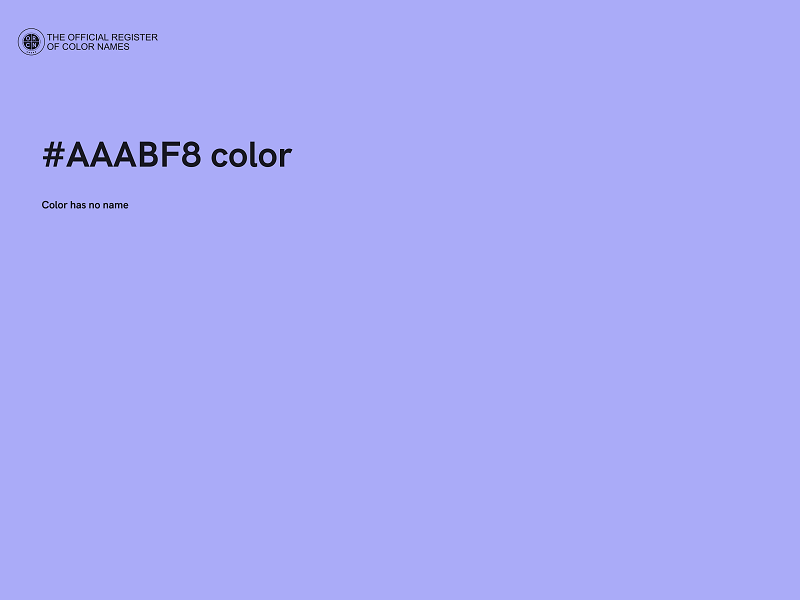 #AAABF8 color image