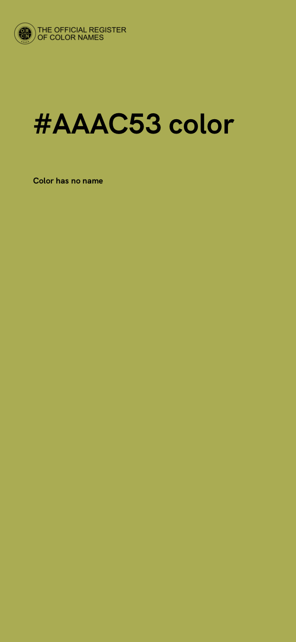 #AAAC53 color image