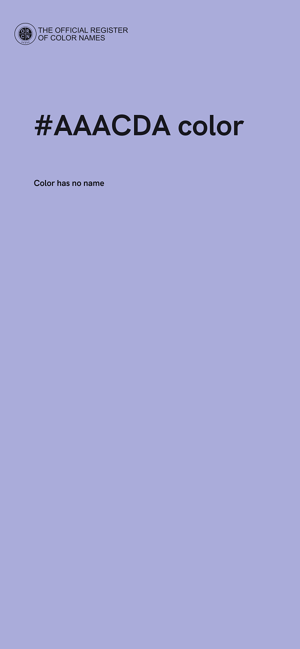 #AAACDA color image