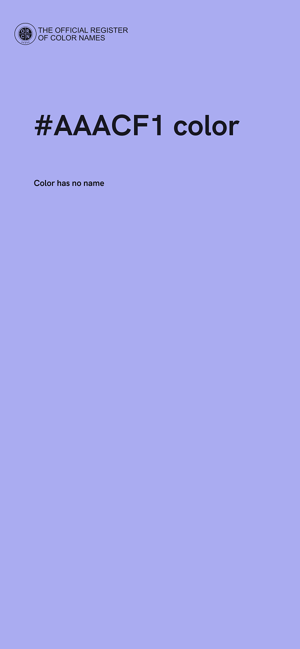 #AAACF1 color image