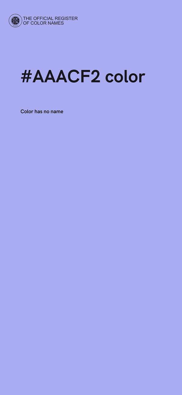 #AAACF2 color image