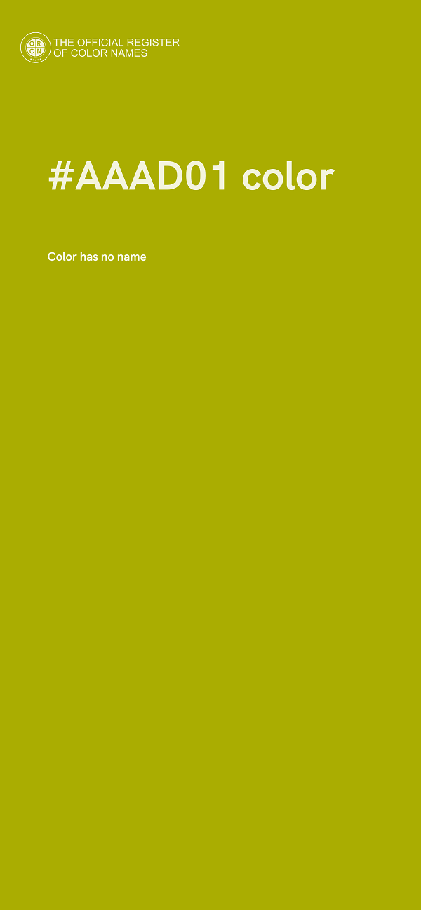 #AAAD01 color image