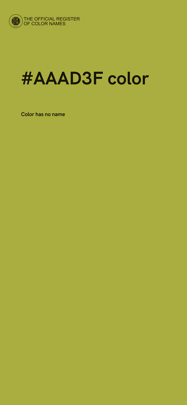 #AAAD3F color image