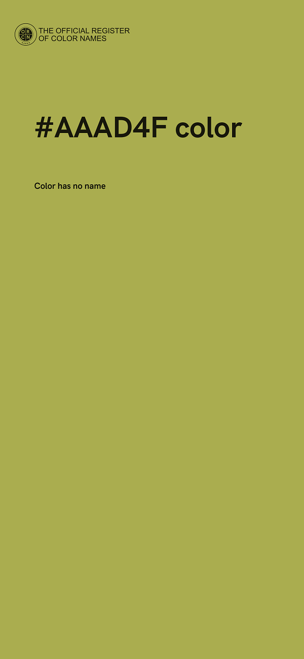 #AAAD4F color image