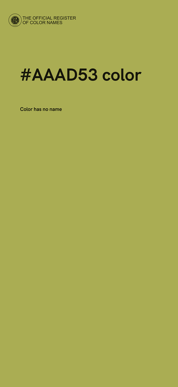 #AAAD53 color image