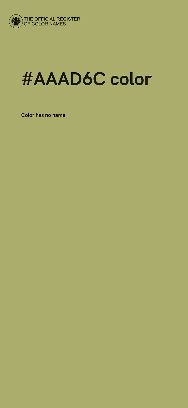 #AAAD6C color image