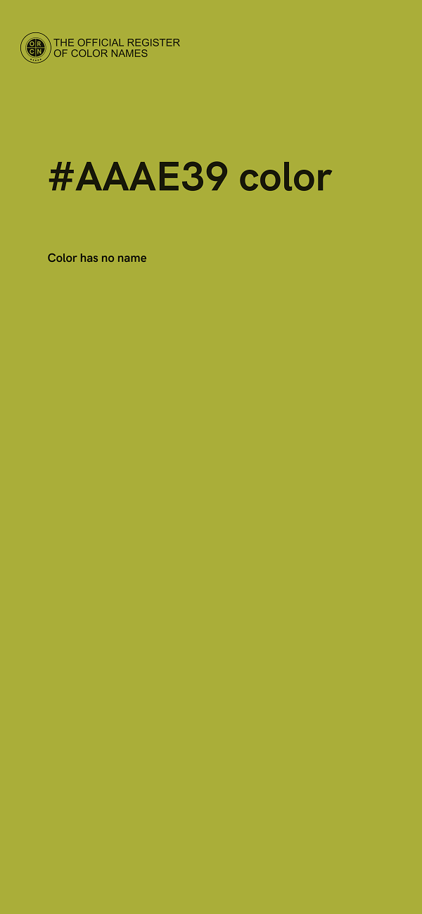 #AAAE39 color image