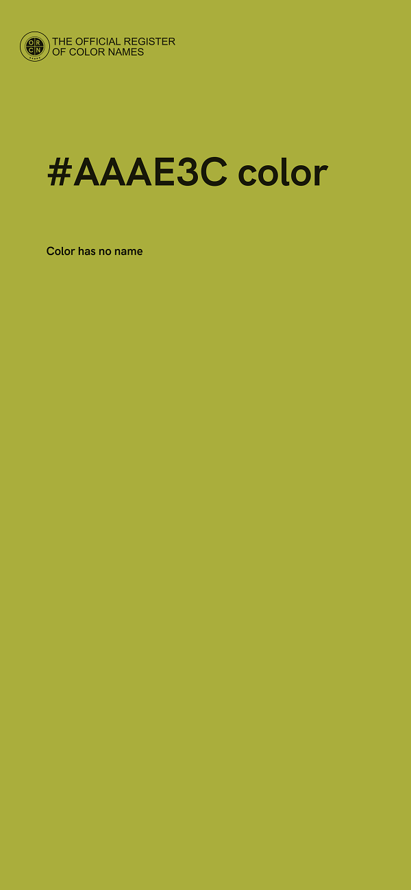 #AAAE3C color image