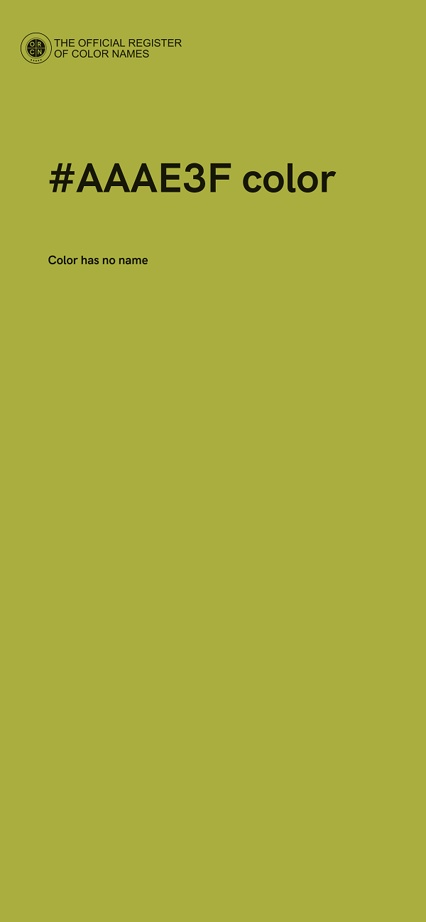 #AAAE3F color image