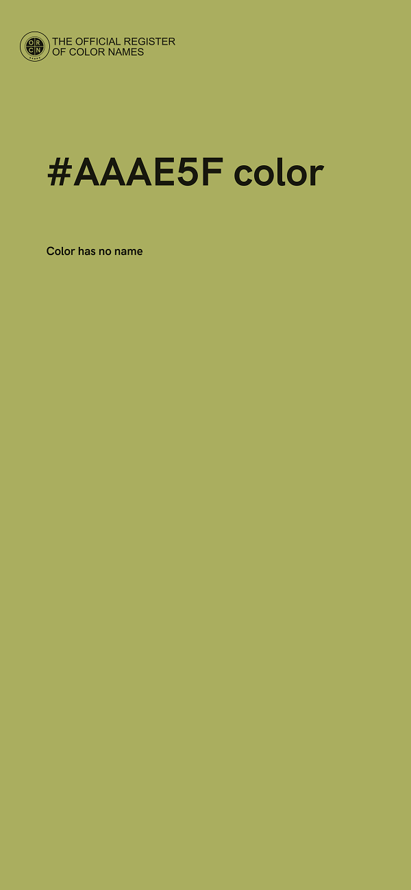 #AAAE5F color image