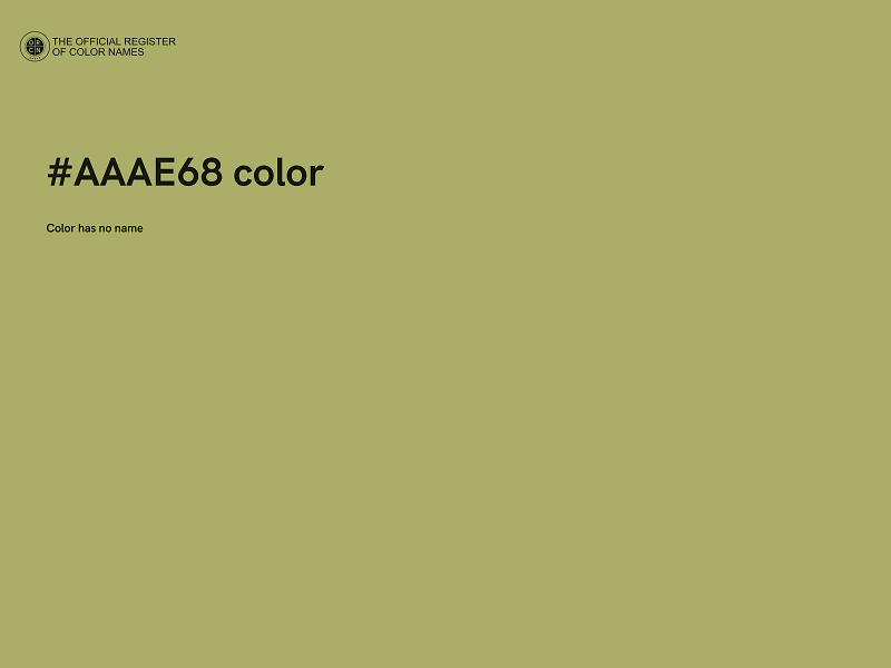 #AAAE68 color image