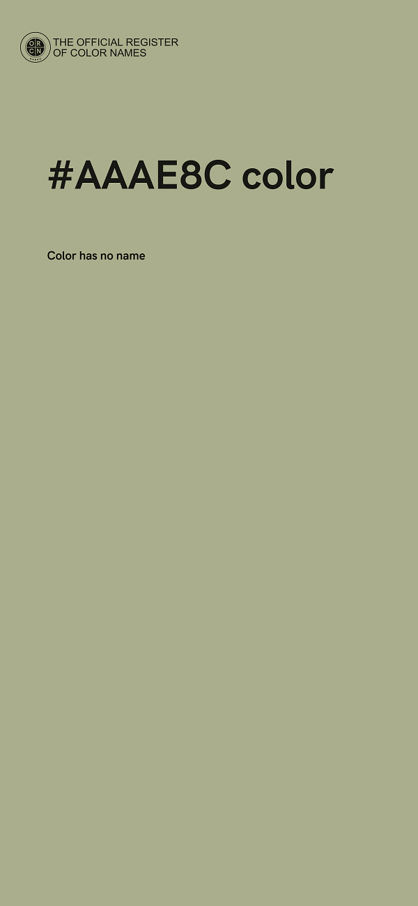 #AAAE8C color image
