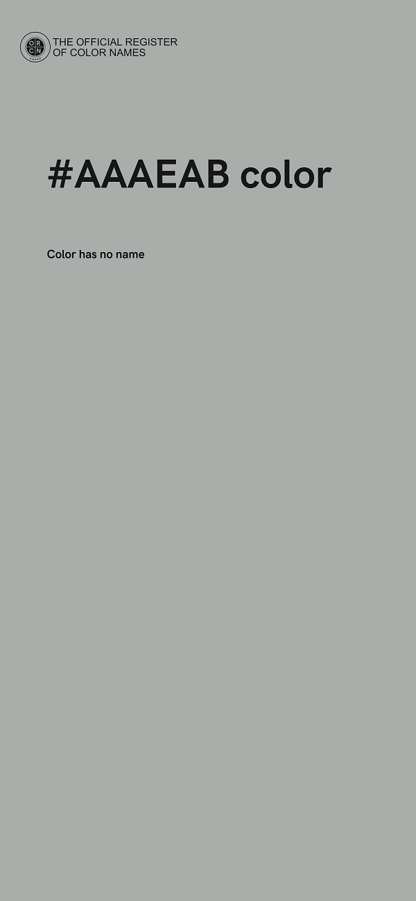 #AAAEAB color image