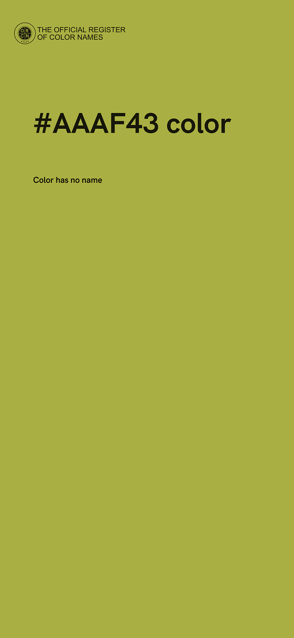 #AAAF43 color image
