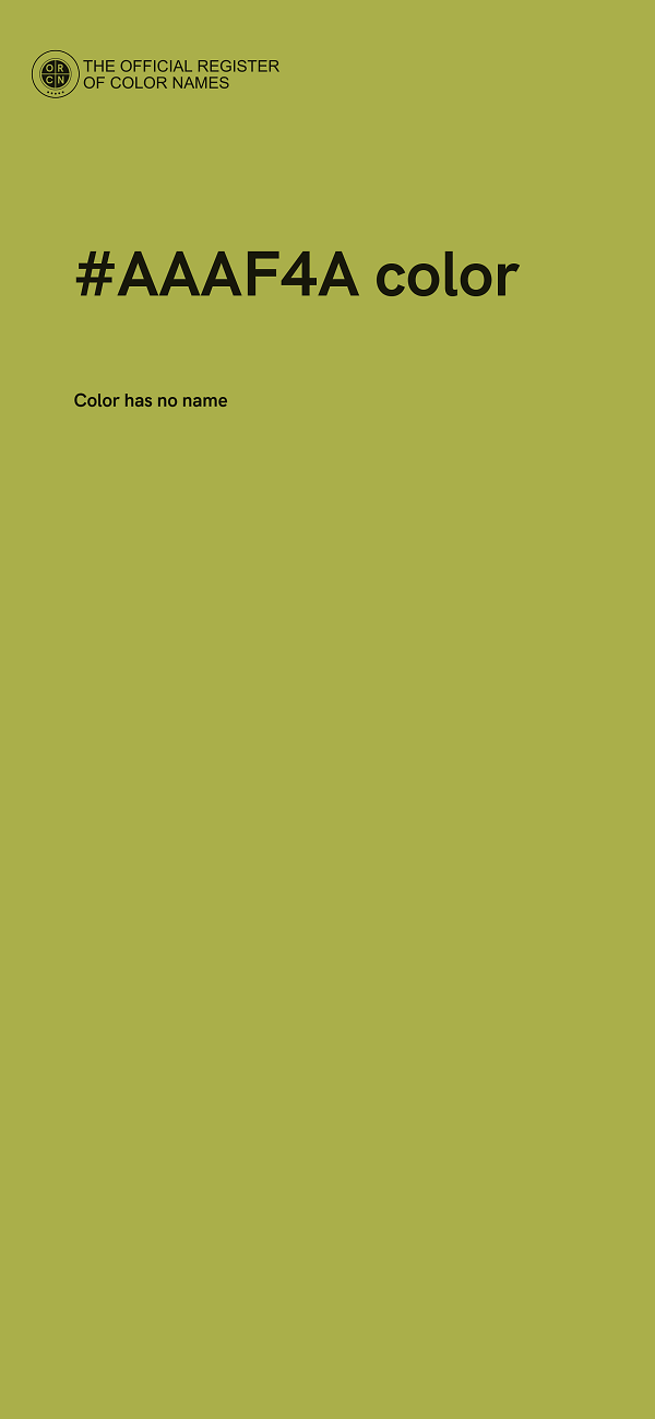 #AAAF4A color image