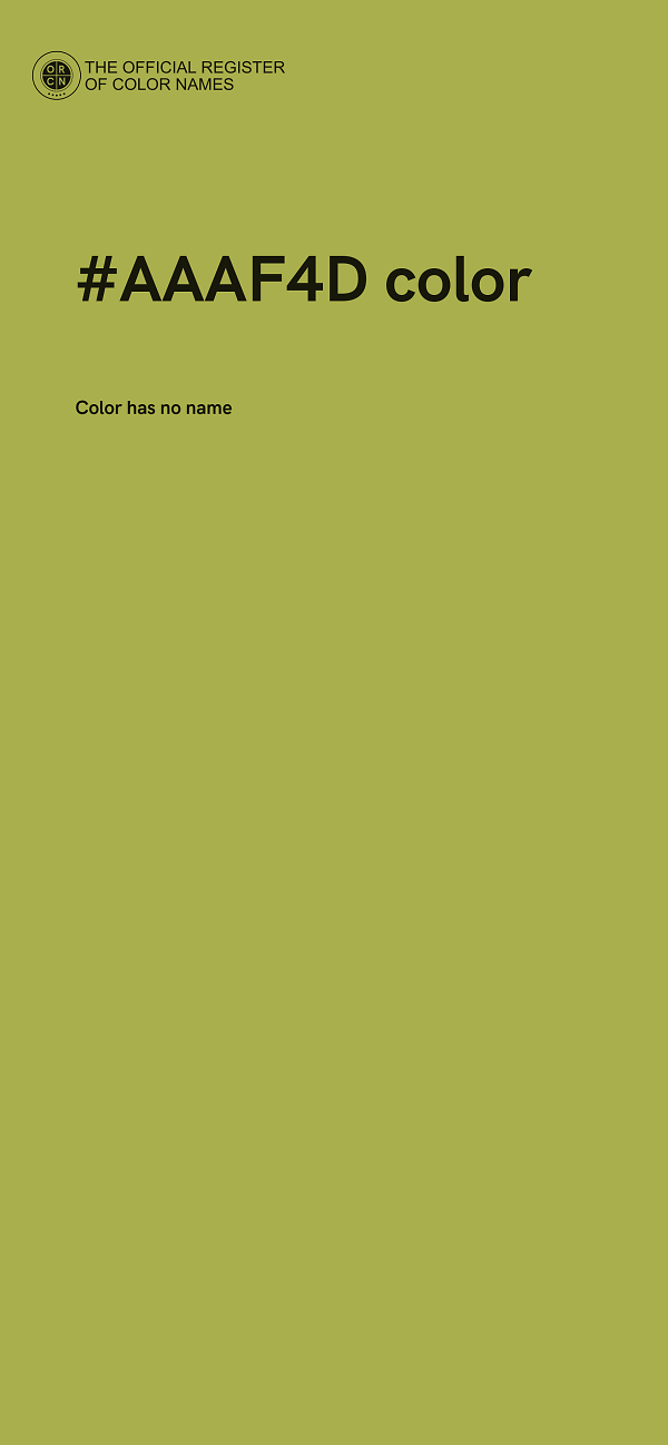 #AAAF4D color image