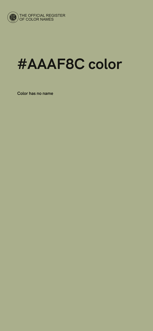 #AAAF8C color image