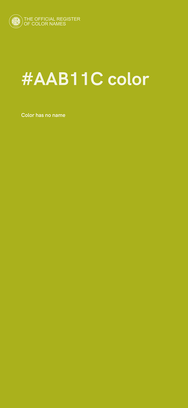 #AAB11C color image