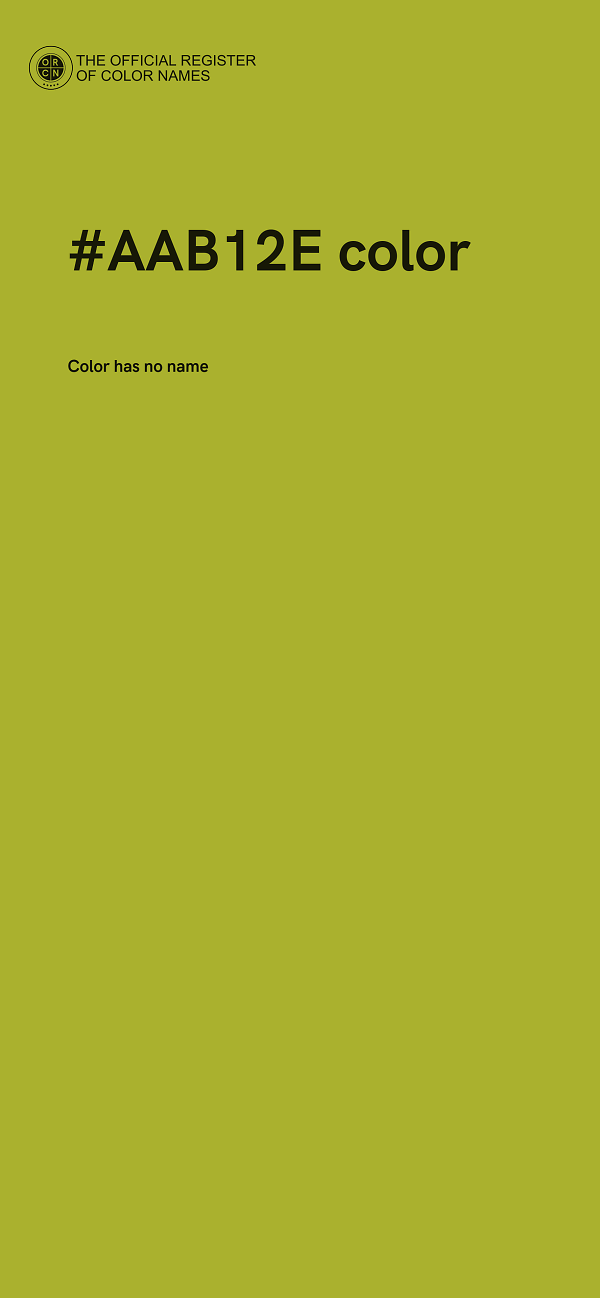 #AAB12E color image