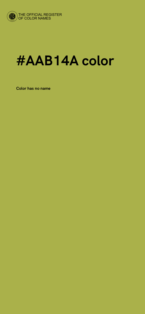#AAB14A color image