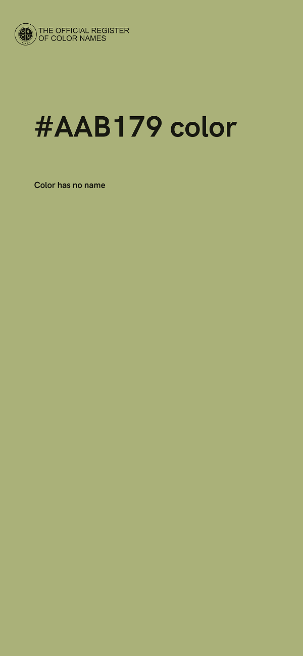 #AAB179 color image
