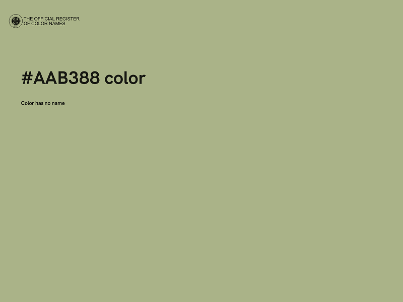 #AAB388 color image