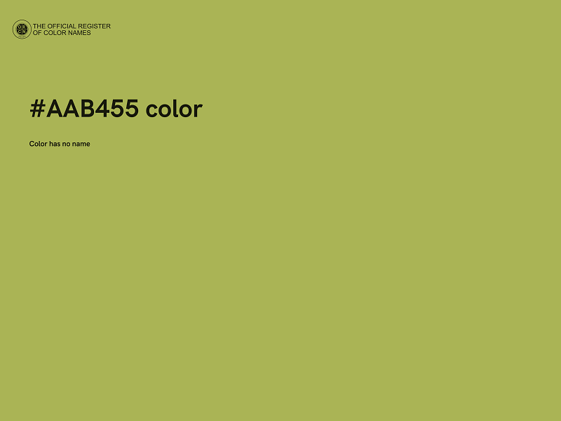 #AAB455 color image
