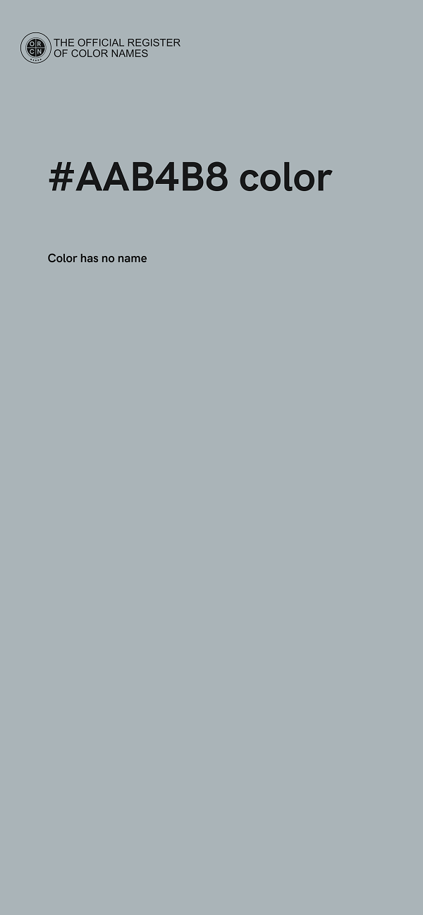 #AAB4B8 color image