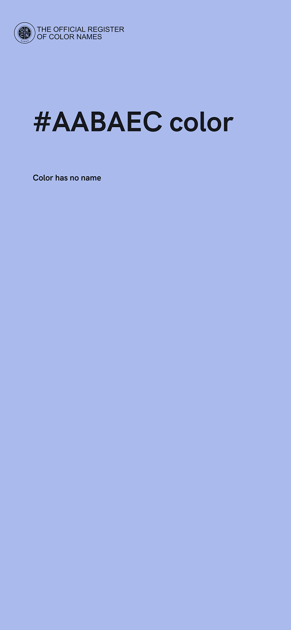 #AABAEC color image