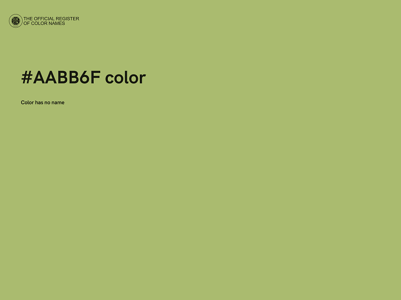 #AABB6F color image