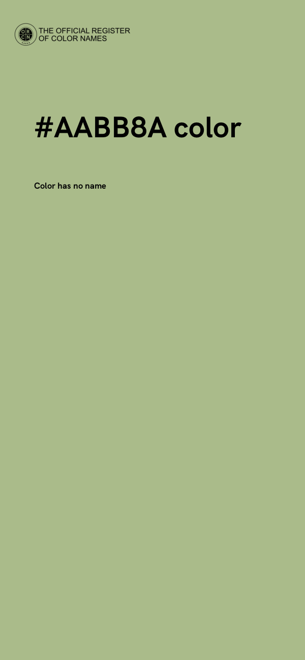 #AABB8A color image