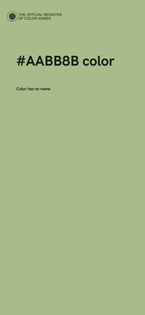 #AABB8B color image