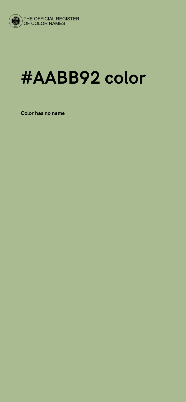 #AABB92 color image