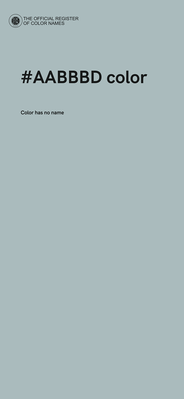 #AABBBD color image