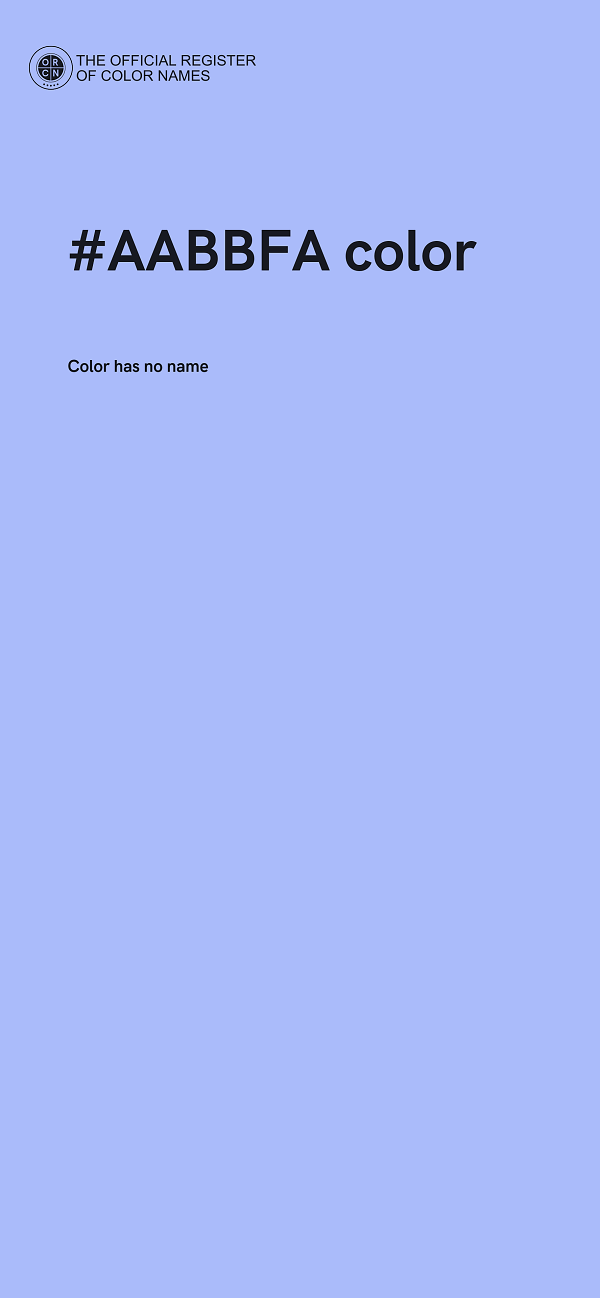 #AABBFA color image