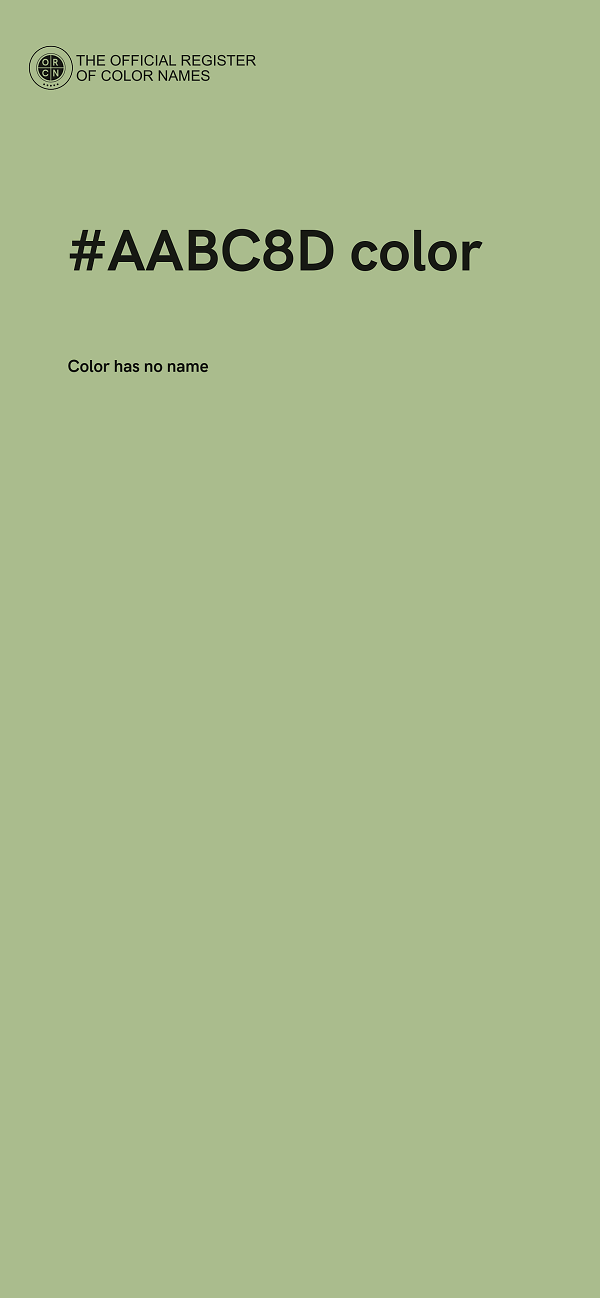 #AABC8D color image