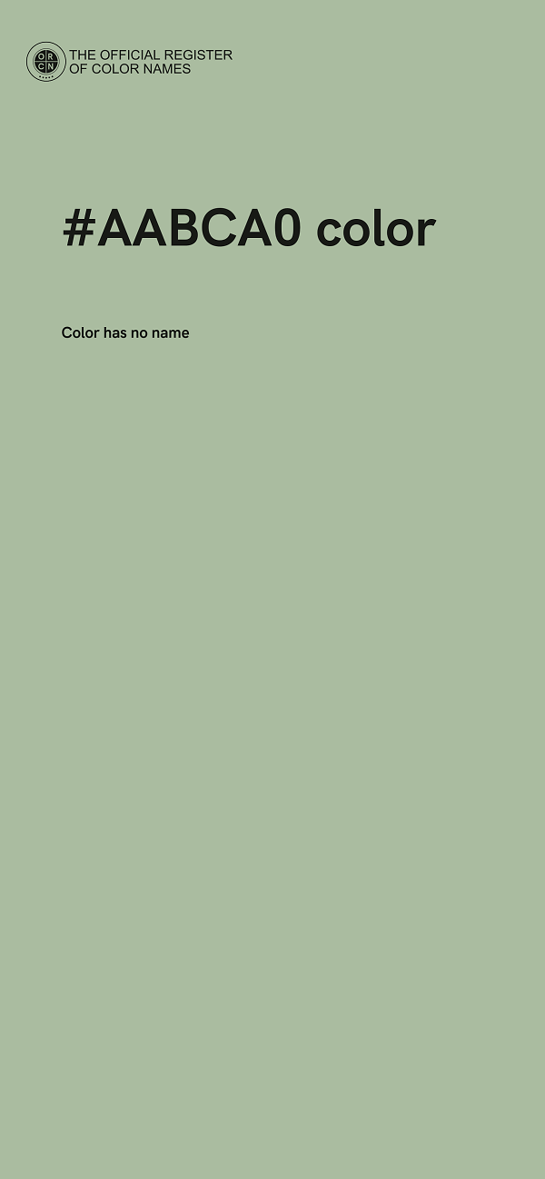 #AABCA0 color image