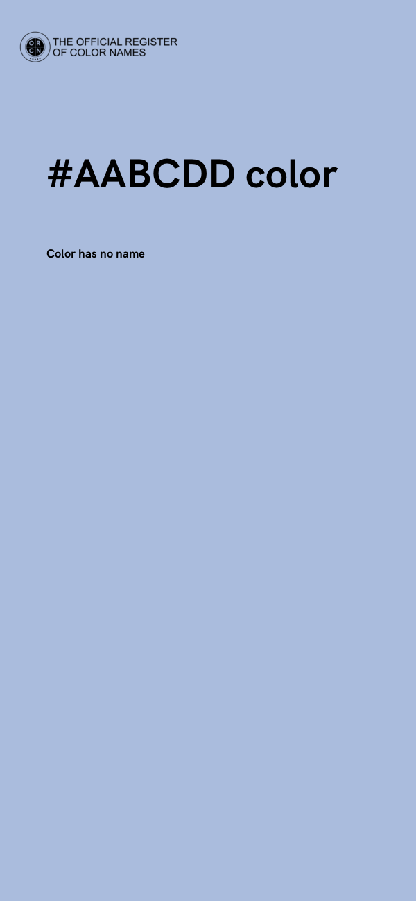#AABCDD color image