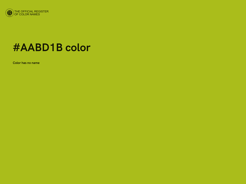 #AABD1B color image