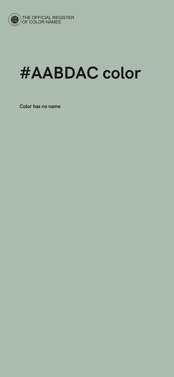#AABDAC color image