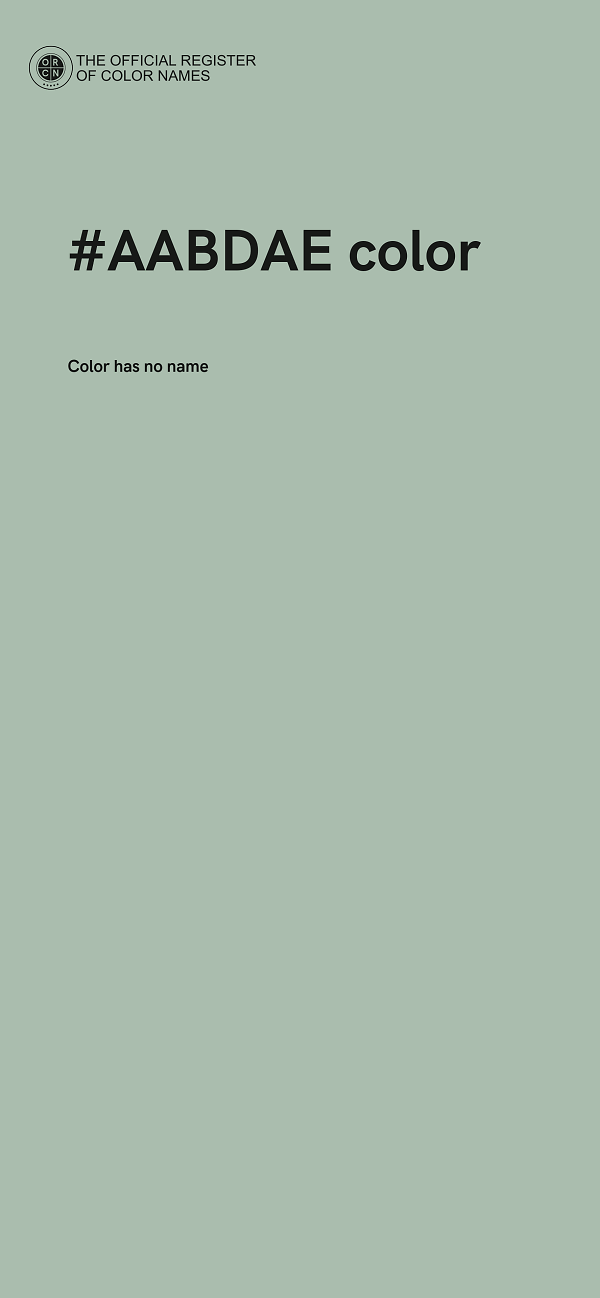 #AABDAE color image